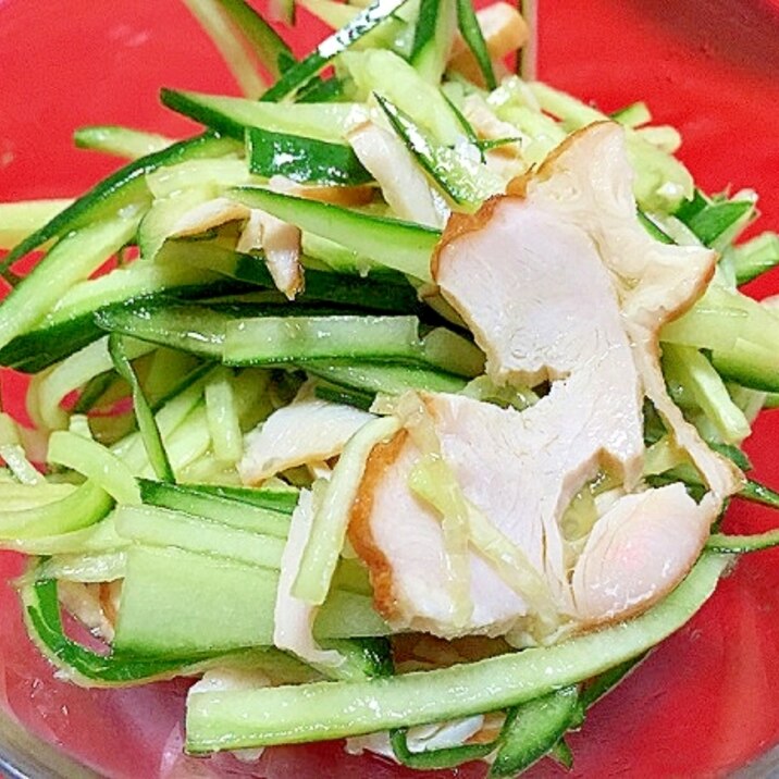コストコのチキンスライスで きゅうりのサラダ レシピ 作り方 By まいまい917 楽天レシピ